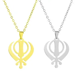 Hangerkettingen Sikhisme Ketting Religieus symbool Sleutelbeenketting Culturele nekketting Unisex Metalen sieraden