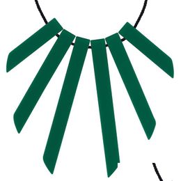 Colliers pendentiels SILE Collier Set de 6 perles de rec-t-taux pour femmes Lady Girl Bijoux NOUVEAUX PENDANTS DE DROP DHGARDEN DHEYO