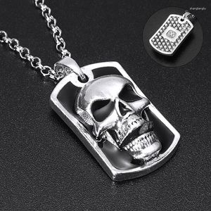 Pendentif Colliers Argent Couleur Pentand Collier Vintage Squelette Longue Chaîne Hommes Classiques Gothique Punk Bijoux En Gros Cadeau