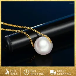 Pendentif Colliers Simple Accessoire Polyvalent Collier De Perles Avec Collier De Verrouillage Chaîne Élégant Long Classique Chic