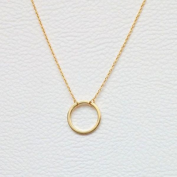 Pendentif Colliers Simple Cercle Pendentifs Collier Éternité Infini Minimaliste Bijoux Cadeau Délicat
