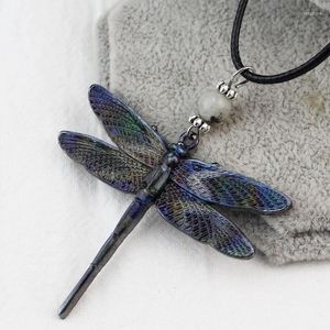 Hanger kettingen Simple Dragonfly Modellering Insect Fashion Necklace Ladies sieraden feestvrienden cadeau