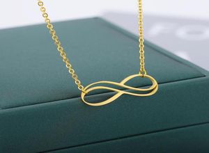 Pendentif Colliers Simple Infinity Creux Pour Femmes En Acier Inoxydable Or Ras Du Cou Couple Esthétique Bijoux Accessoires1455029