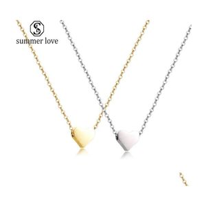 Hanger kettingen eenvoudige liefde hart ketting voor vrouwen sier gouden kettingverklaring als valentijnsdag sieraden cadeau groothandel z drop del dhvyn