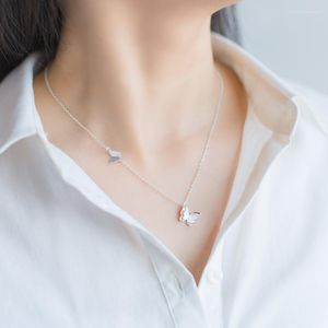 Pendentif Colliers Simple Collier Gommage Papillon Clavicule Court Pour Les Femmes Collier Ras Du Cou Bijoux Goutte