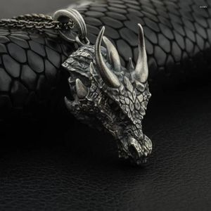 Colliers pendants Simple Street Niche Fashion Retro Viking Dragon Triceratops Collier Men Party Creative Trend Accessoires