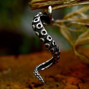 Hanger Kettingen Eenvoudige Vintage 316L Rvs Tentakels Van Inktvis Voor Mannen Vrouwen Punk Mode Octopus Ketting Dier Sieraden Geschenken