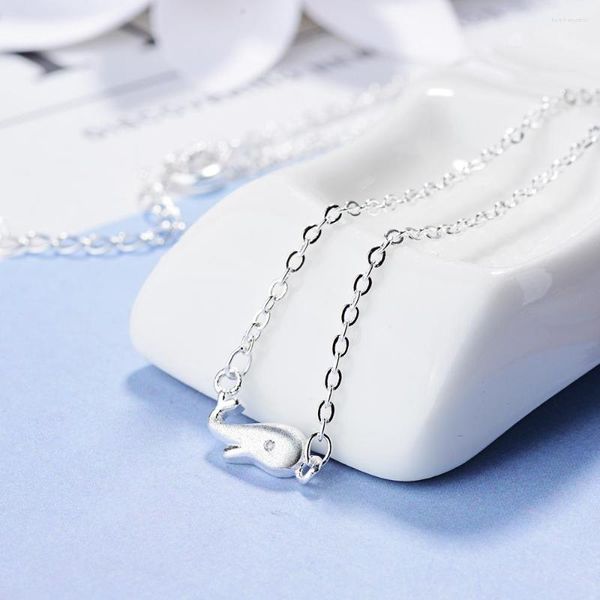 Pendentif colliers petit mignon baleine pendentifs collier pour femmes 2023 à la mode coréenne mode cou bijoux chandail chaîne cadeau fille