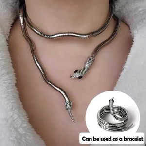 Colliers pendants Les bijoux créatifs de serpent peuvent être utilisés comme colliers et bracelets pour les colliers de serpent à hotgirl personnalisés Colliers pour femmes bijoux J2405
