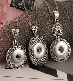 Colliers pendants Snap Jewelry Bouton métallique vintage 18 mm 20 mm Collier pour femmes Girls DIY Pendre-cadeau 7740189