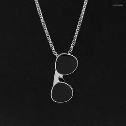 Hanger Kettingen SO Zonnebril Slot Titanium Stalen Ketting Sieraden Unisex En Geliefde Retro Persoonlijkheid Hip Hop Party Bar Groothandel