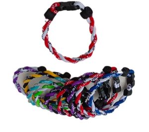 hanger kettingen softbal lanyards steken armband 3 touwen tornado gevlochten titanium ketting honkbal voetbal vele kleuren maat 18