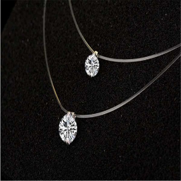 Pendentif Colliers Solitaire moissanite diamant pendentif réel 925 en argent Sterling charme fête de mariage pendentifs collier pour les femmes bijoux fins cadeau L240311