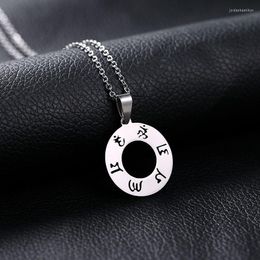 Colliers pendants Sonya en acier inoxydable bijoux six mots om mani-padme hum