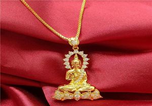 Colliers de pendentif Asie du Sud-Est Thaïlande Vendre Bouddha Choker Collier plaqué d'or Men Femmes Lucky Jewelry Pendants Chaîne Luxury2897355