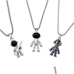 Pendentif Colliers Espace Astronaute Alliage Collier Charme En Acier Inoxydable Chaîne Ras Du Cou Pour Les Femmes Bijoux Cadeau Drop Delivery Pendentifs Dh3Wr