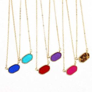 Hangende kettingen Sparkling Mini Oval ketting dames ovale hanger ketting kleine ovale hangers