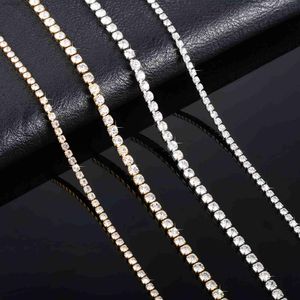 Pendentif Colliers Collier de Tennis en zircone cubique scintillante pour femmes strass tour de cou minimaliste chaîne en cristal en acier inoxydable bijoux accessoires YQ240124