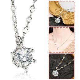 Pendentif Colliers Offre Spéciale Mode Classique Unique Diamant Collier Femelle S-imple Lumière Luxe Minorité Vent Conception SensePendant