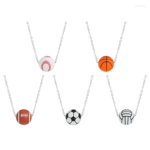 Hanger Kettingen Sport Ballen Ketting Voor Vrouwen Modieuze Sleutelbeenkettingen Sieraden