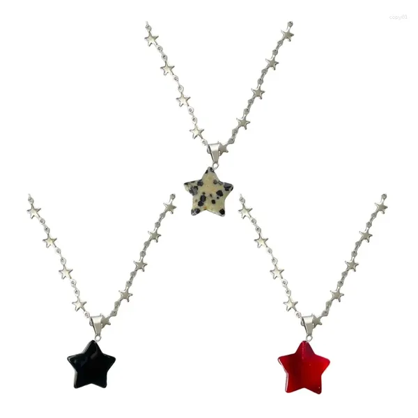 Colliers pendants Collier de couloir en pierre tachetée Collier Fine-Jewelry Cadeau pour les femmes
