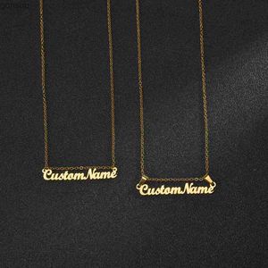 Colliers de pendentif en acier inoxydable Collier à double nom personnalisé Lettre personnalisée O-Chain Couple Pendant Mens Bijoux Accessoires Giftwx