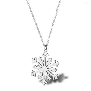 Hanger Kettingen Rvs Delicate Mode Sneeuw Winter Ketting Sieraden Vrouwen Gift