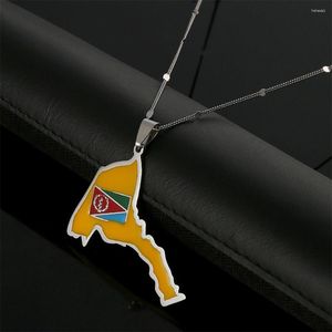 Hanger Kettingen Rvs Eritrea Kaart Vlag Ketting Voor Vrouwen Meisje Afrikaanse Van Eritrese Ketting Sieraden