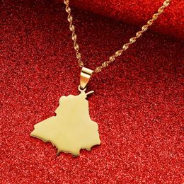 Collares pendientes Acero inoxidable India Punjab State Map Neckalces JewelryPendant