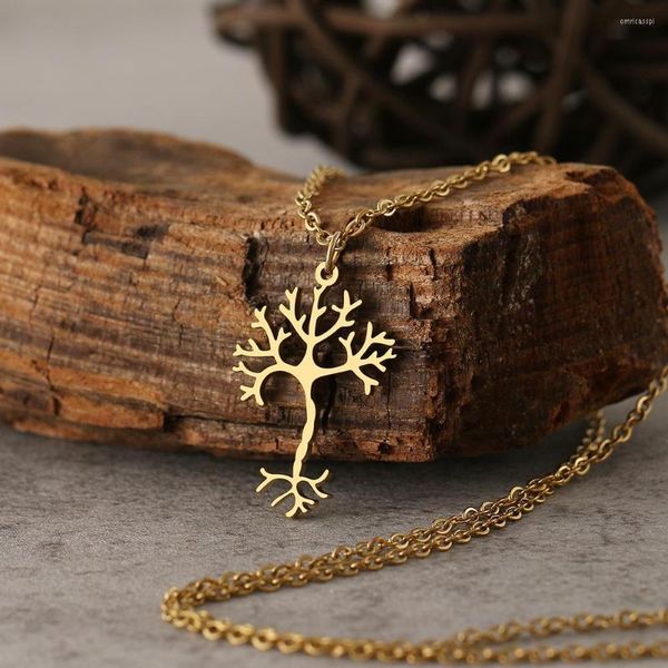 Pendentif Colliers En Acier Inoxydable Ligne Rétro Vieux Arbre Collier Chaîne De Mode Collier Pour Femmes Hommes Bijoux Amis Cadeaux