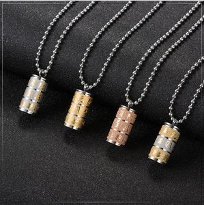 Collares pendientes Acero inoxidable Hombre Mujer Colgantes Cadena Budismo Estilo chino para novia Joyería Creatividad Regalo al por mayor