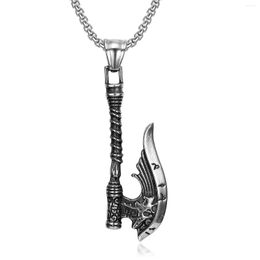 Pendentif Colliers En Acier Inoxydable Hommes Viking Celtique Bijoux De Mode Vintage Nordique Rune Odin Axe Collier