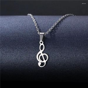 Hanger Kettingen Roestvrij Staal Muzieknoot Ketting Voor Vrouwen Meisjes Moederdag Valentijnsdag Kerst Sieraden Cadeau