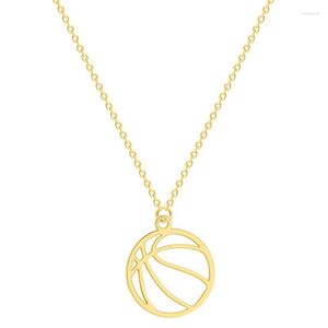 Colliers pendants Collier en acier inoxydable Joueud Volleyball Player Love Chain Sports Ball Jewelry Custom