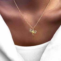 Hanger Kettingen Roestvrij Stalen Kettingen Grote Gevleugelde Libel Hangers Ketting Choker Sieraden Mode Ketting Voor Vrouwen Sieraden HuwelijksgeschenkenL231218