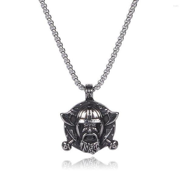 Pendentif Colliers Acier Inoxydable Nordique Viking Amulette Hache Titane Collier Homme