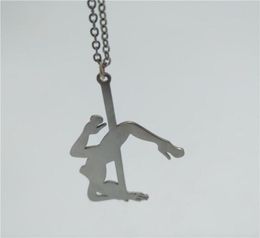 Collares colgantes de acero inoxidable Pole Dancer Strip Silhouette Regalo para despedida de soltera Joyería de mujer62318944532553