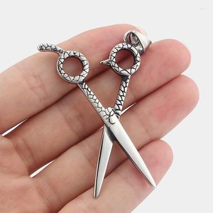 Hanger kettingen roestvrijstalen schaar ketting kapper schaar stylist voor doe -het -zelf metaal handgemaakte heren geschenk sieraden bevindingen accessorie