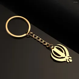 Pendentif Colliers Acier inoxydable Sikhisme Collier Sikh Khanda Bijoux Porte-clés Inde Pakistan Malaisie Punjab Religieux