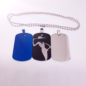 Collares colgantes de acero inoxidable logotipo de la señora diosa femenina dama dama de la señora del símbolo del patrón de la figura regalos joyero joyero