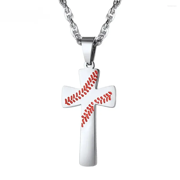 Colliers pendants Starlord 316L Collier de conception de baseball en acier inoxydable pour hommes Femmes 22 