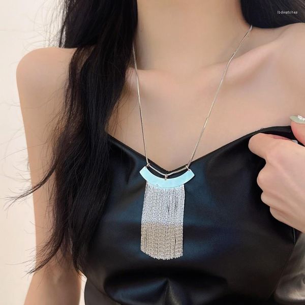 Collares colgantes, collar de borla largo llamativo para mujer, joyería de diseño étnico de moda 2023, venta al por mayor