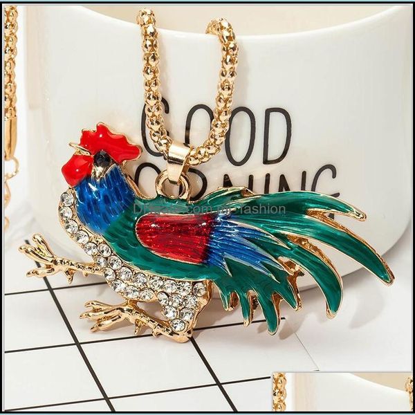 Collares colgantes Declaración Maxi Collar Crystal Body Bright para mujeres Collar Opals Gallo Pollo Drop Entrega 2021 Jewe Mjfashion Dhcds