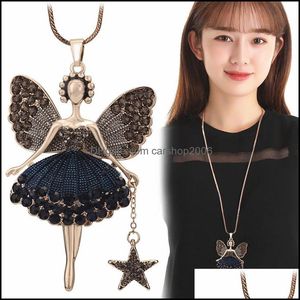 Hanger kettingen statement neclaces trui ketting email sieraden maxi neclace legering dansmeisje fairy angel ketting drop carshop2006 dhe2n