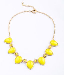 Hanger kettingen verklaring water drop gele hars stenen ketting trendy choker nek voor vrouwen groothandel goud kleur fabriek juwelen