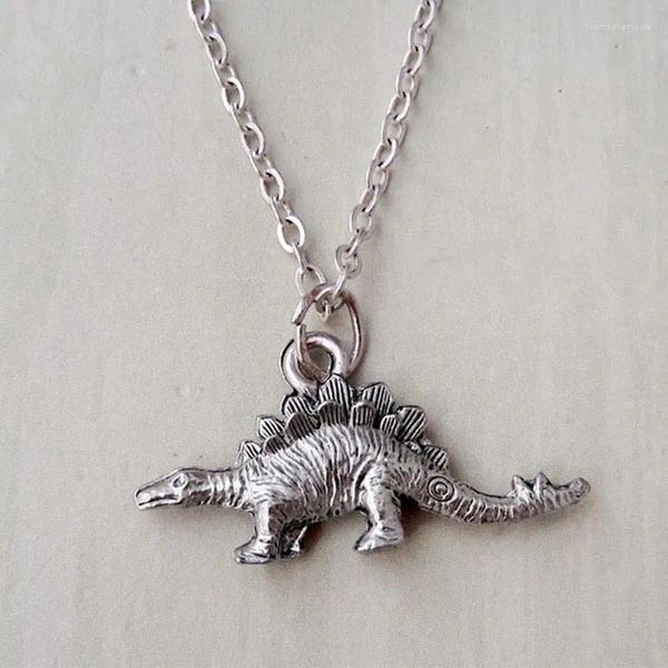 Pendentif Colliers Stegosaurus Dinosaur Collier Vintage Boho Animal Bijoux pour Femmes Filles Collier Fête Bébé