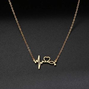 Hanger kettingen stethoscoop beste hart ketting dames hart gevormde roestvrijstalen ketting en hangende medische verpleegkundige dokter minnaar cadeau j240516