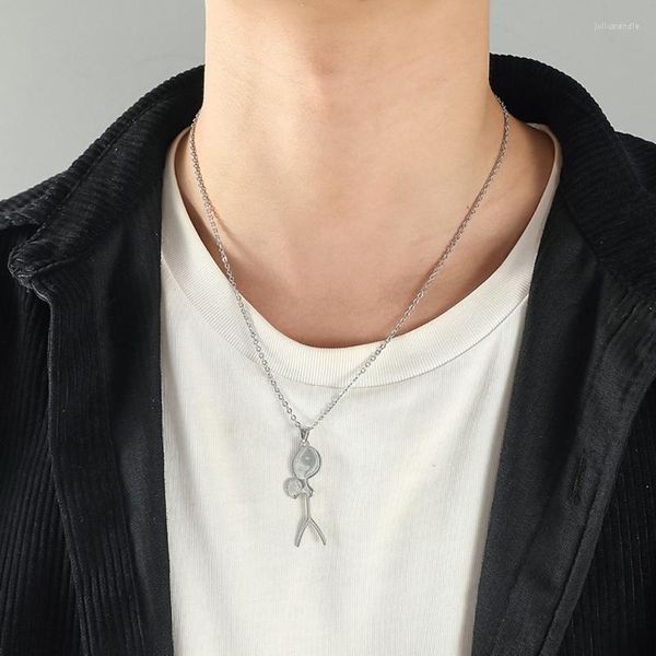 Pendentif Colliers Stick Figure Personnes Jouant Balle Collier Drôle Personnalisé Bijoux Amitié Cadeau Pour Les Femmes