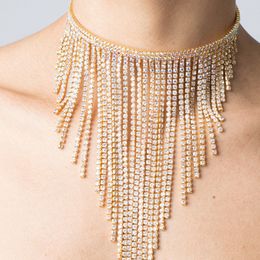 Collares pendientes Stonefans étnico largo borla gargantilla collar joyería para mujer bohemio geométrico cristal declaración collar collar 230412