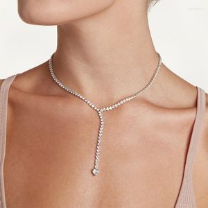 Colliers de pendentif Stonefans State Rhingestone y Forme de la forme de collier pour femmes charme Crystal Choker Collar Body Bielry